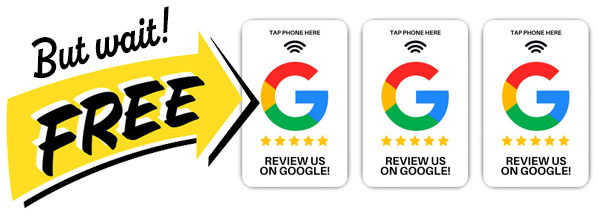 Get a FREE 3-Pack of Google Tap Cards with purchase of Google Review Auto-Responder subscription