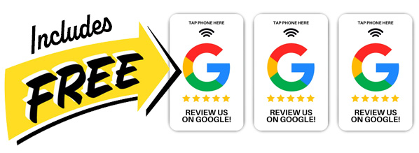 Includes free 3-pack of Google Review Tap Cards